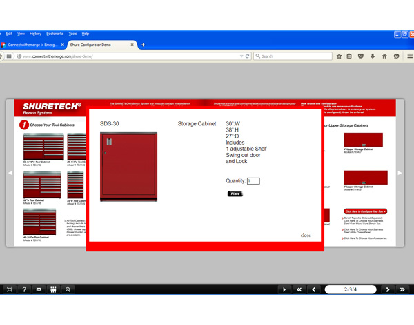 Shure Manufacturing order page