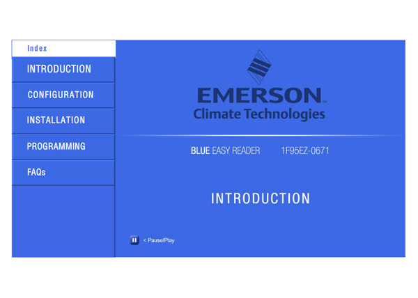 Emmerson Training Course Opening Screen