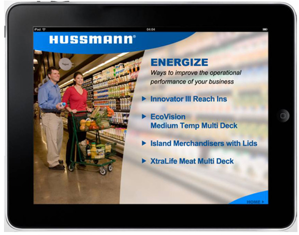 Hussman Tablet App Product Info